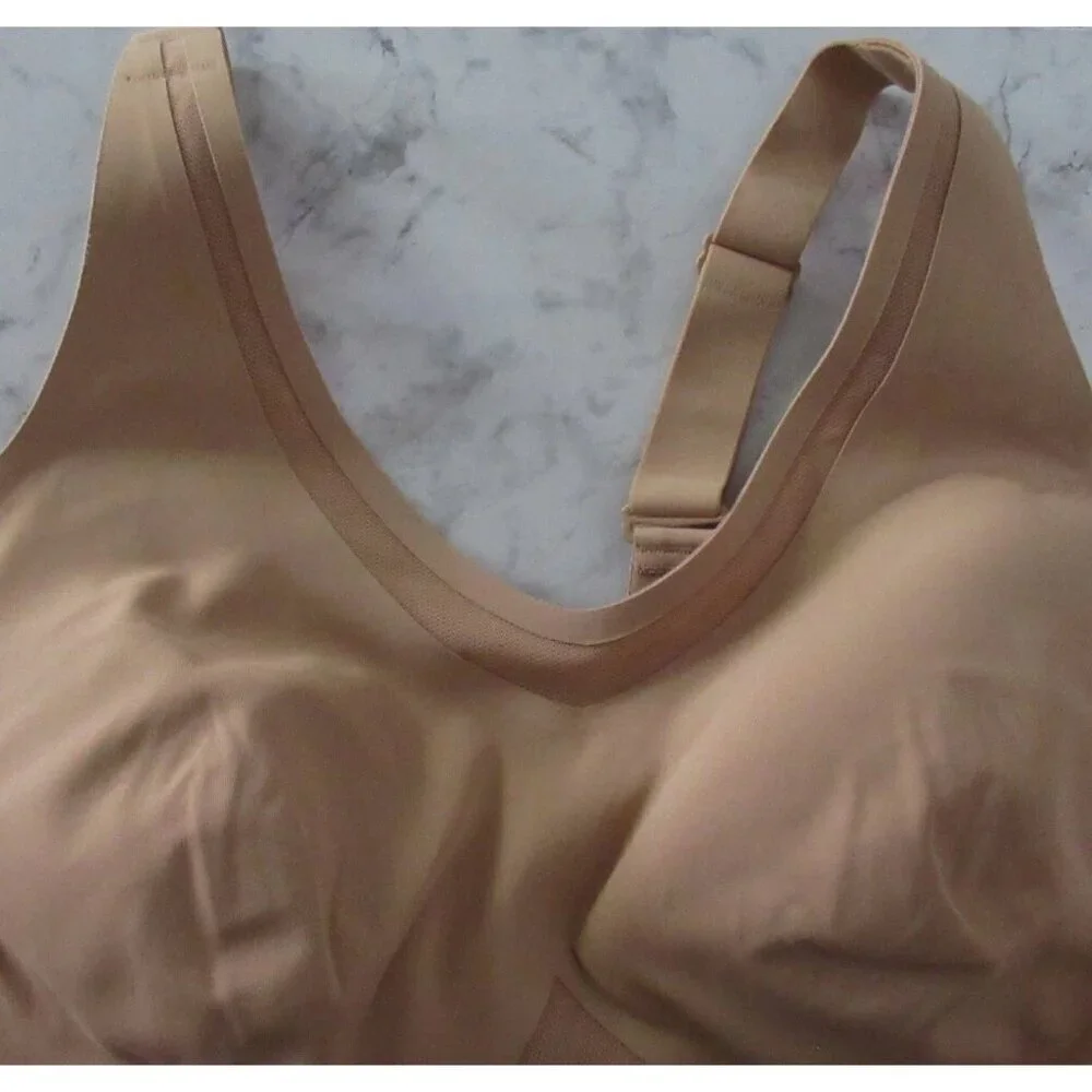 Honeylove Bra 42 C D Beige Tan Cloudfuse Wire Free Plus Size Padded